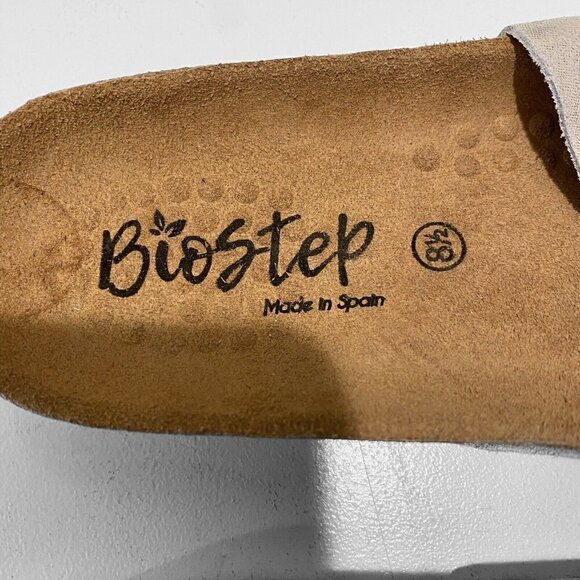 NEW BioStep Gray Leather Comfort Sandals 8.5 - Picture 7 of 11